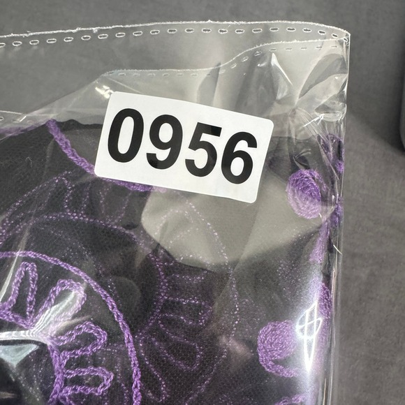 WoWo Kimono Womens XL‎ Purple Floral Embroidered Butterfly Whimsigoth Cover Up - Picture 8 of 9